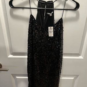 Express Black Sequin Dress